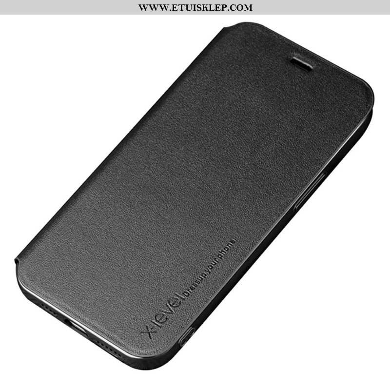 Etui Na Telefon do iPhone 14 Etui Folio Poziom X Ze Sztucznej Skóry